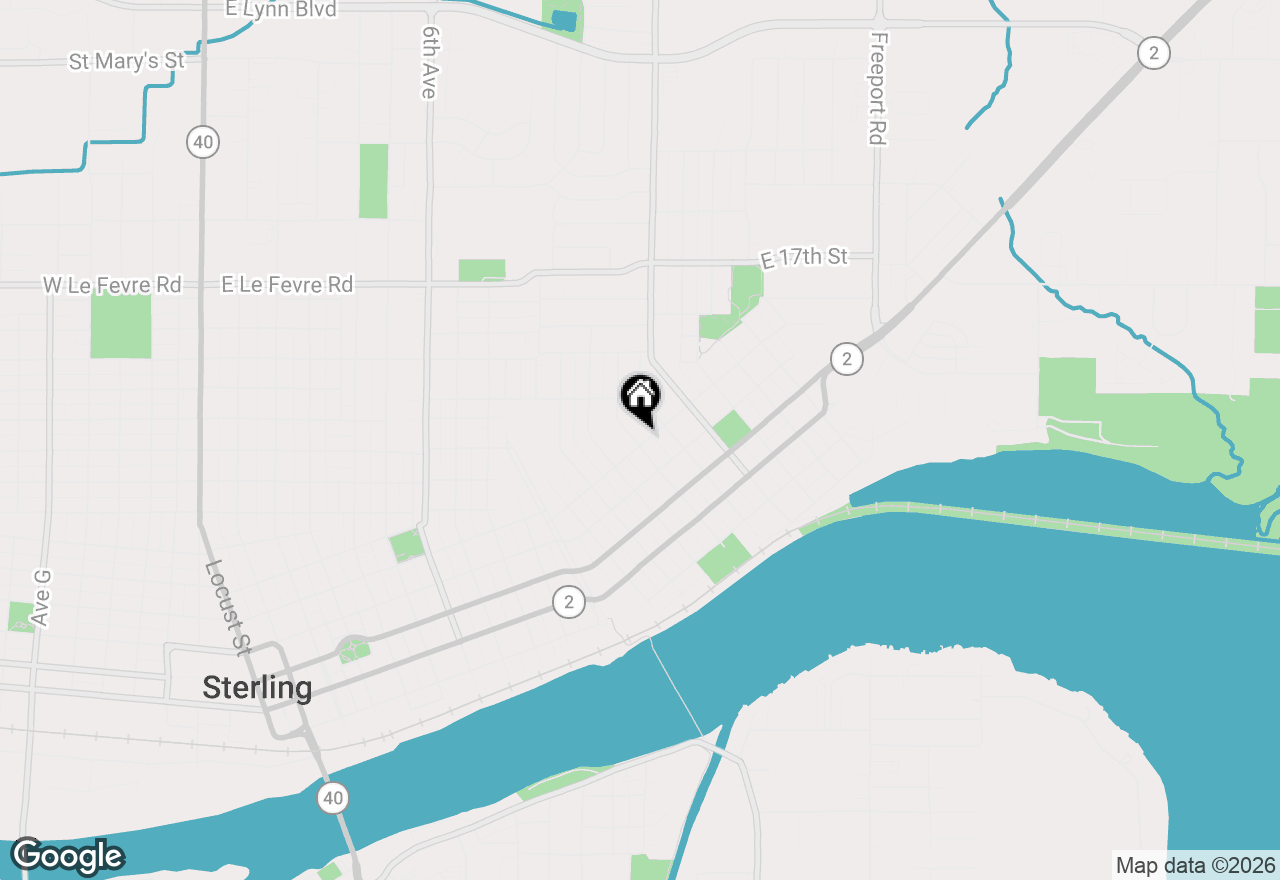 Map of 602 14th Avenue, Sterling, IL 61081
