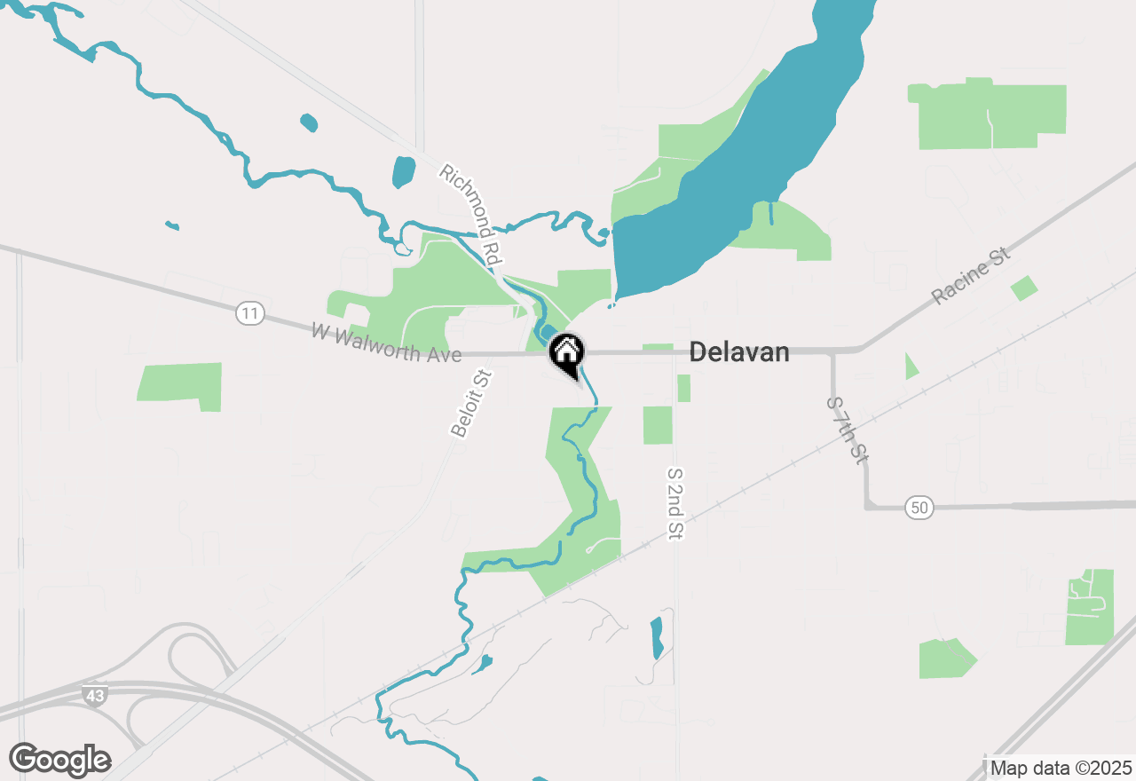 Map of 132 Brook Ln, Delavan, WI 53115