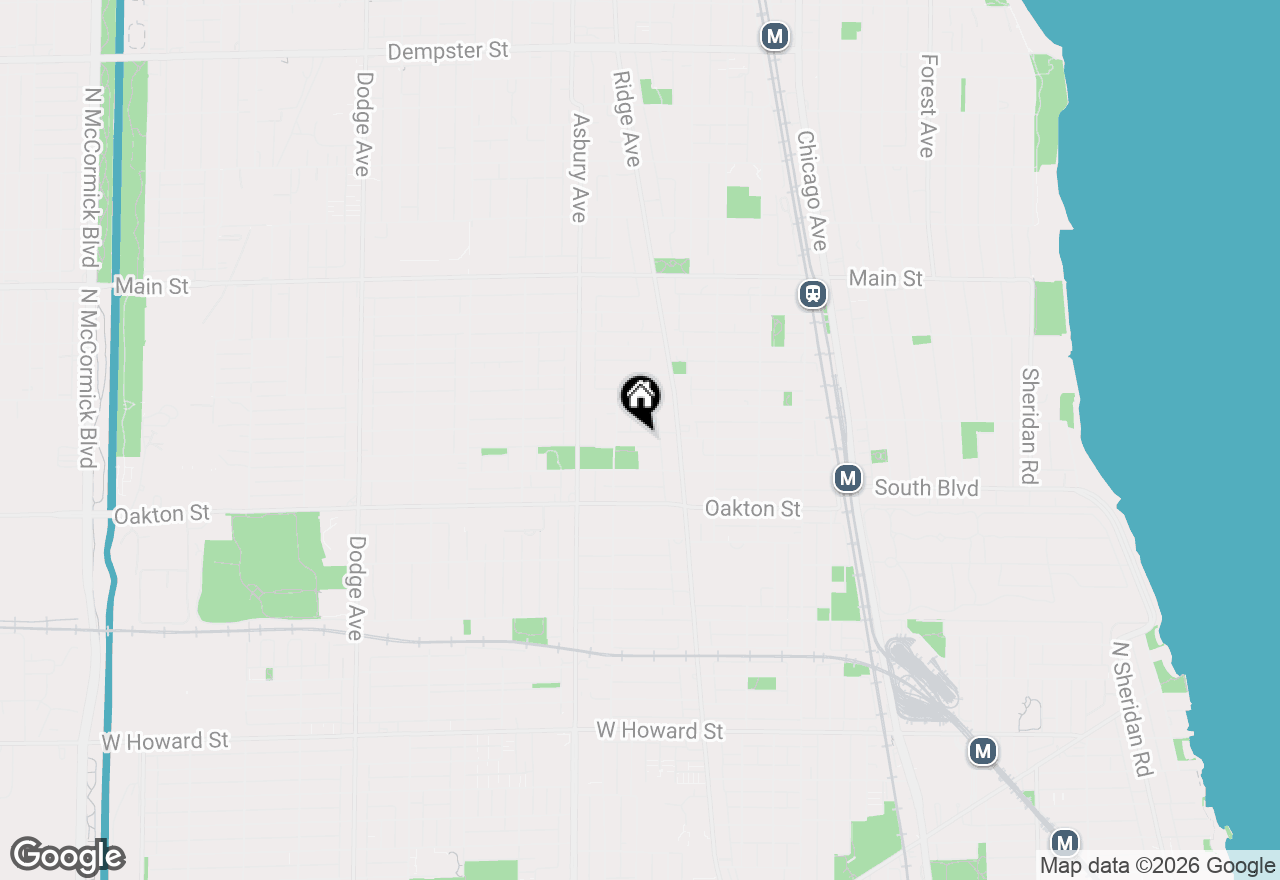 Map of 1106 Seward Street #1W, Evanston, IL 60202