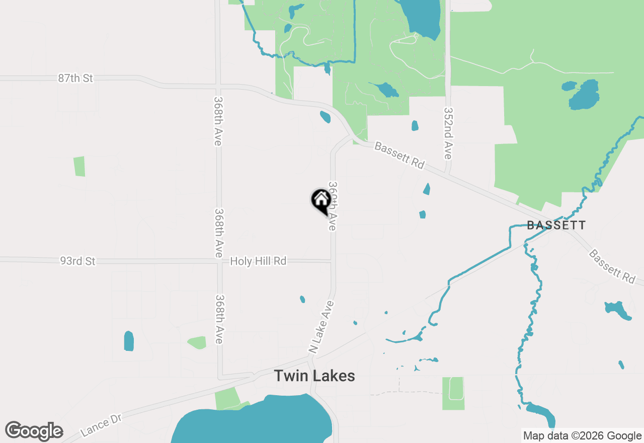 Map of 701 N Lake Ave #LT0, Twin Lakes, WI 53181