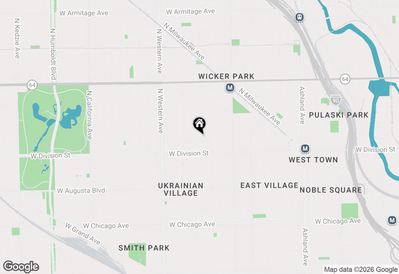 Map of 2155 W Potomac Avenue #CH-1, Chicago, IL 60622