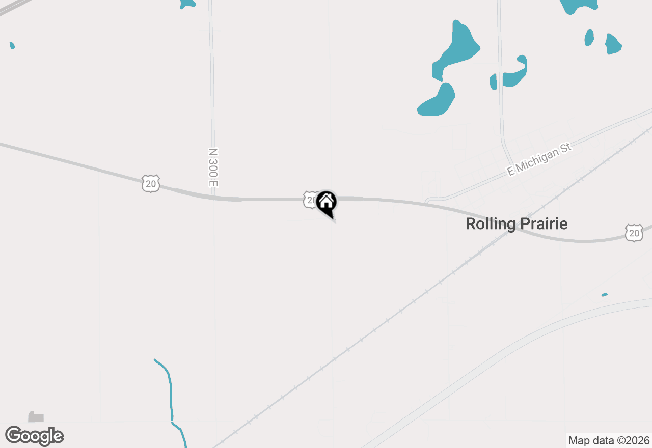 Map of 4404 N 350 E, Rolling Prairie, IN 46371