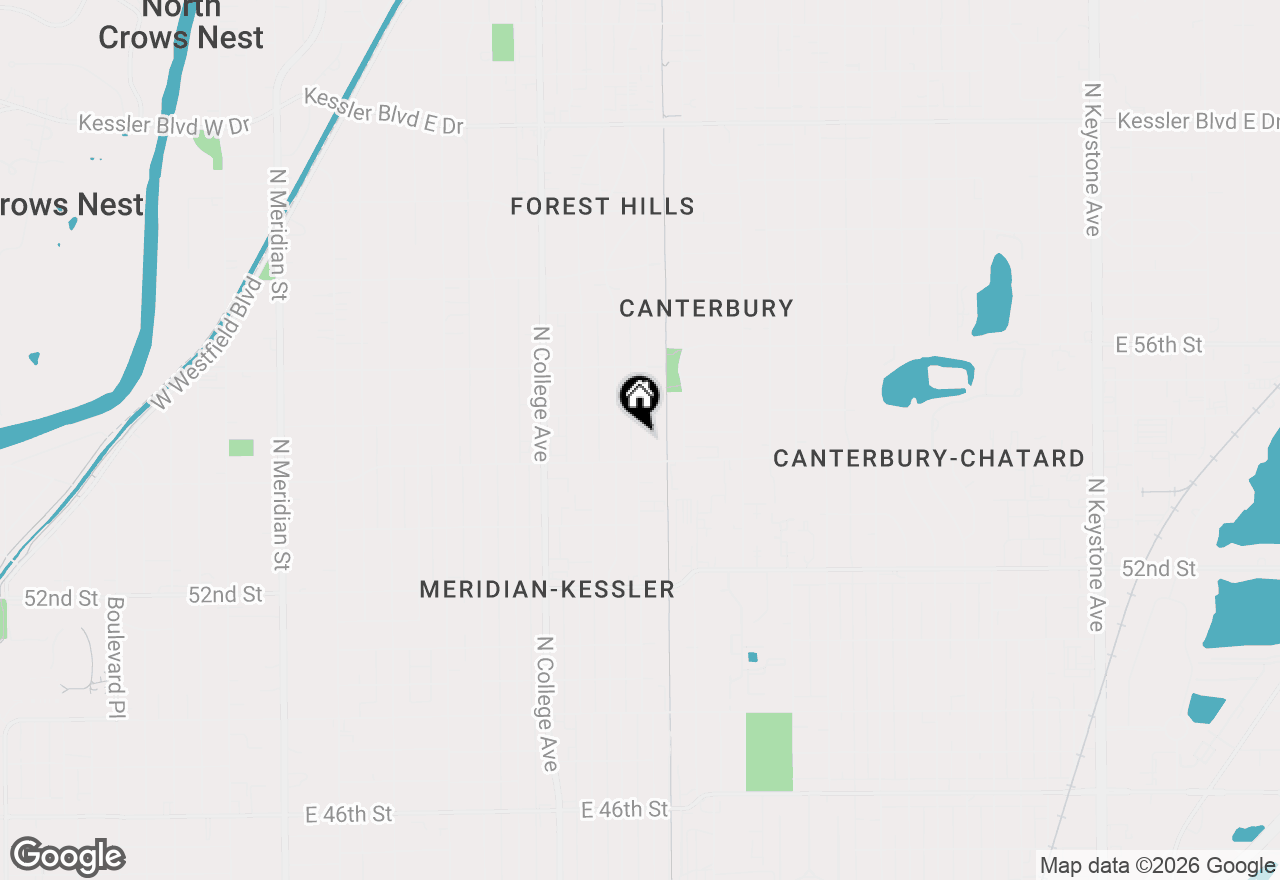 Map of 5424 Winthrop Avenue, Indianapolis, IN 46220