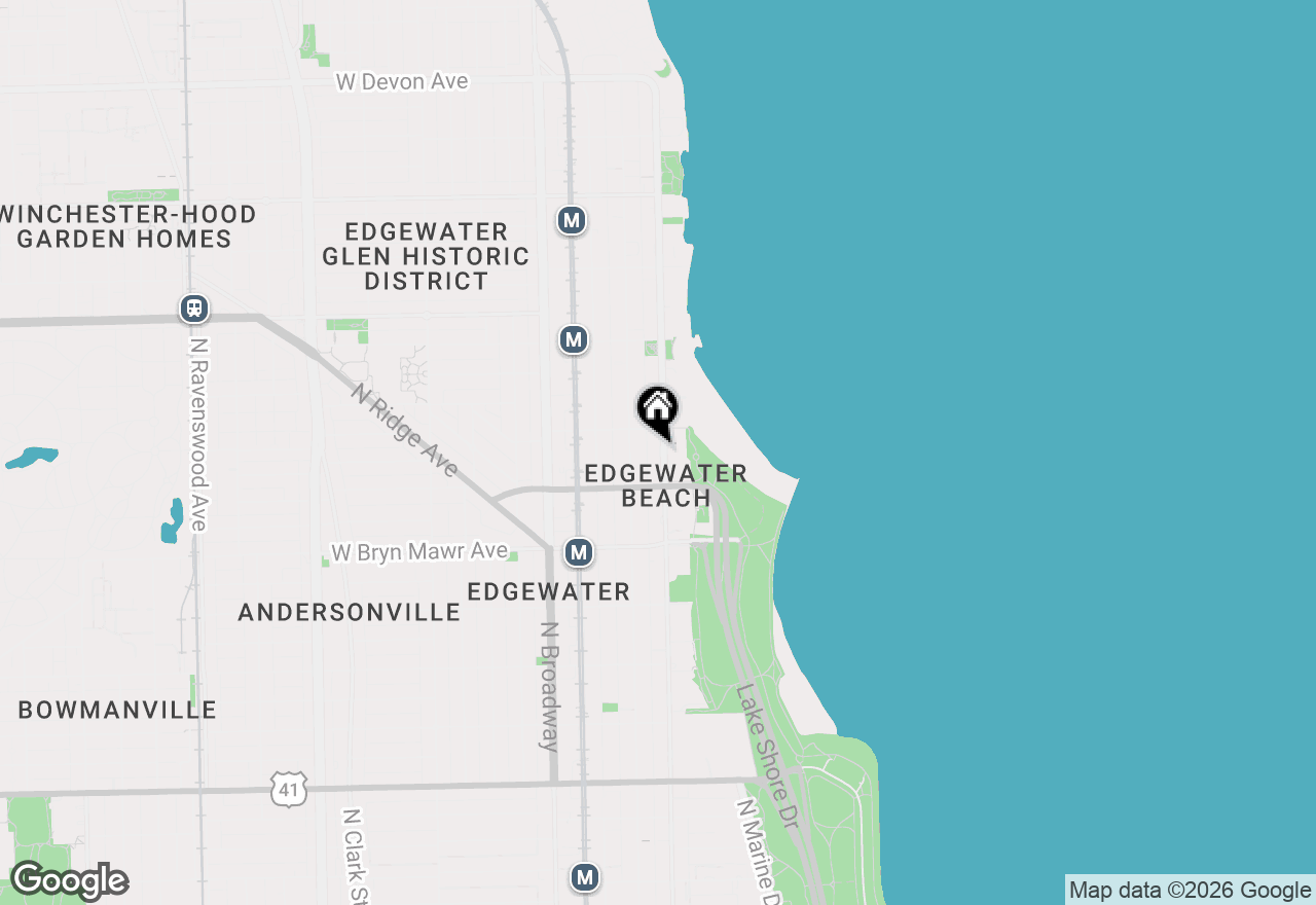 Map of 5740 N Sheridan Road #15E, Chicago, IL 60660