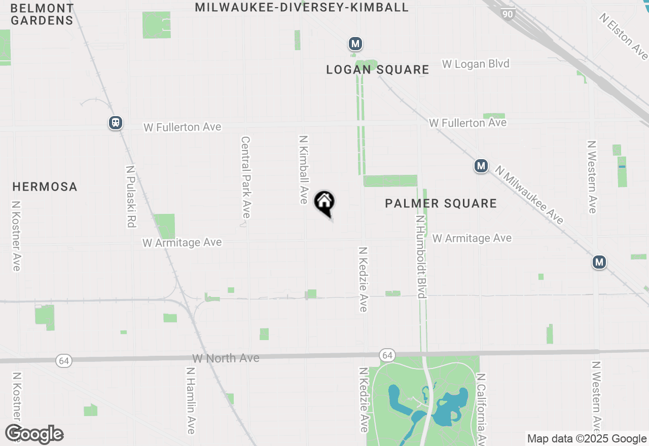 Map of 2038 N Spaulding Avenue #GW, Chicago, IL 60647