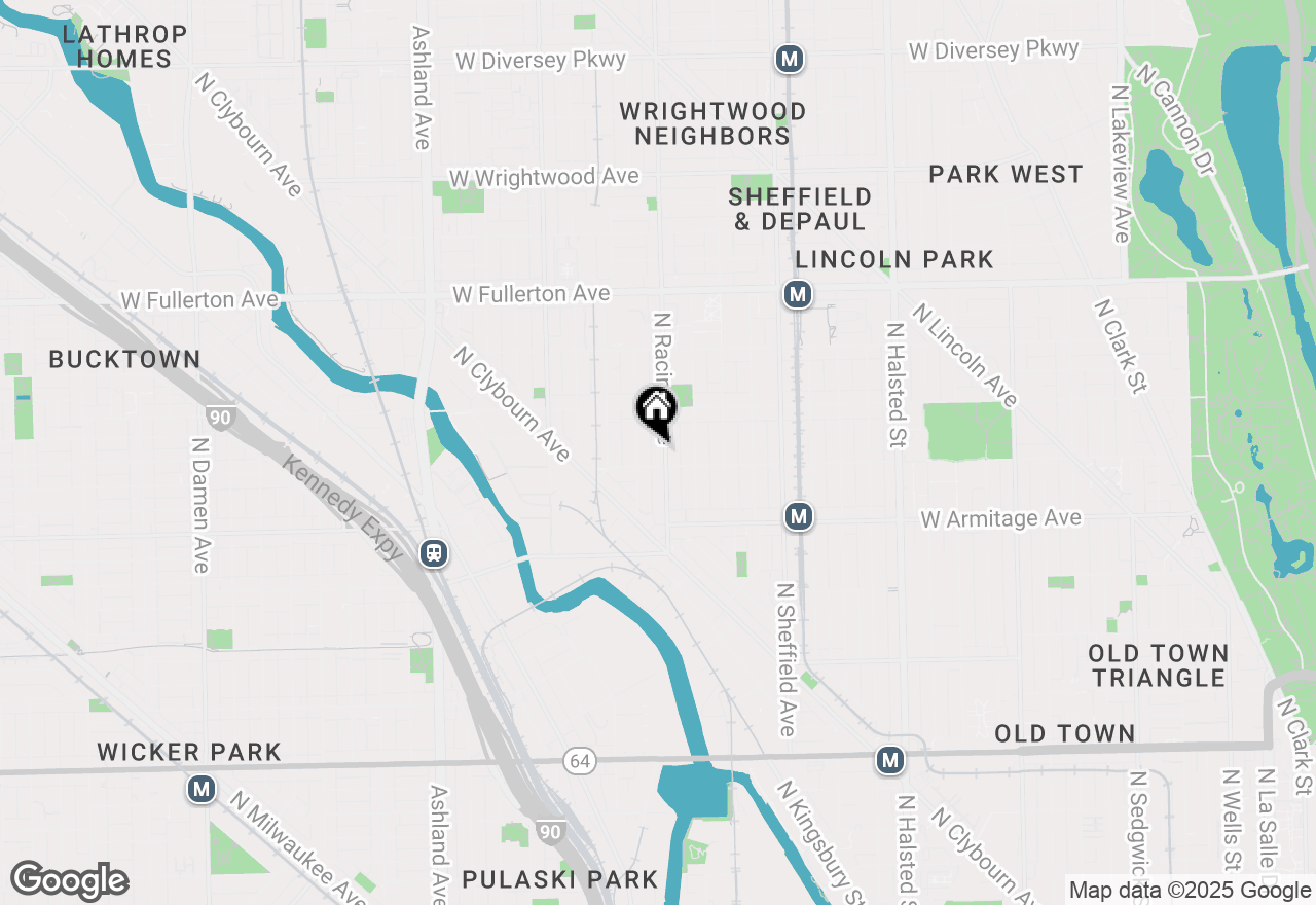 Map of 2100 N Racine Avenue #4B, Chicago, IL 60614
