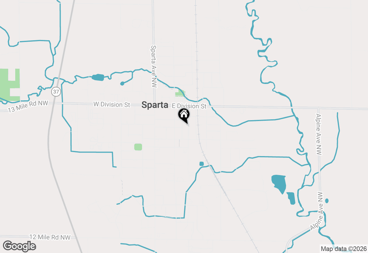 Map of 124 Washington Street, Sparta, MI 49345