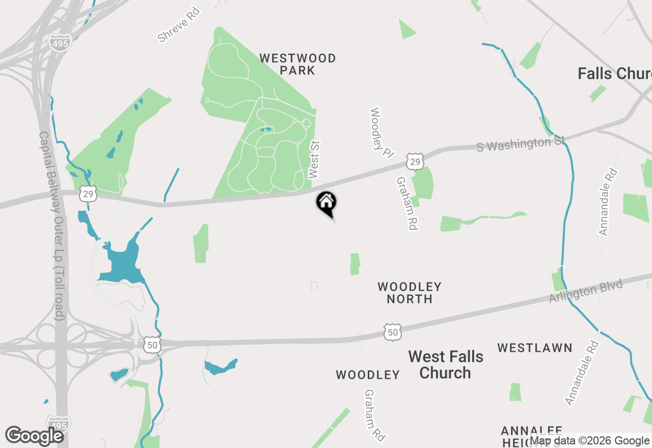 Map of 7308 Poplar Court, Falls Church, VA 22042