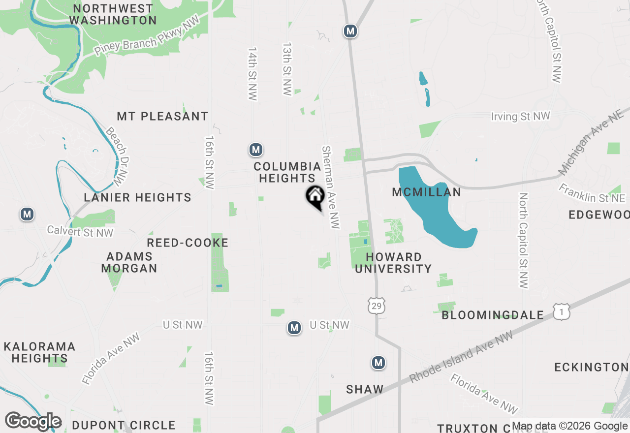 Map of 2620 11th Street Nw, Washington, DC 20001