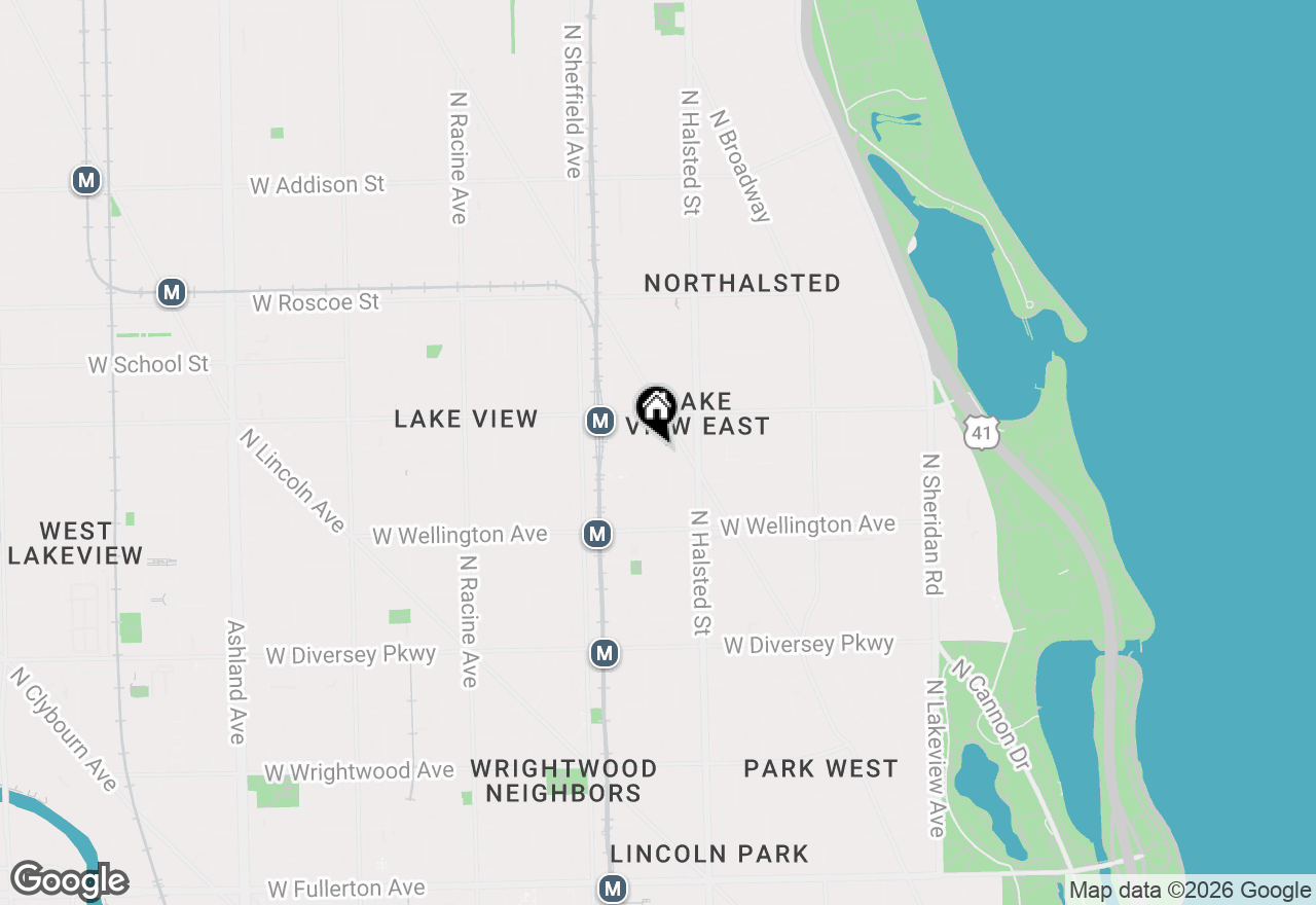 Map of 843 W Fletcher Street #3W, Chicago, IL 60657
