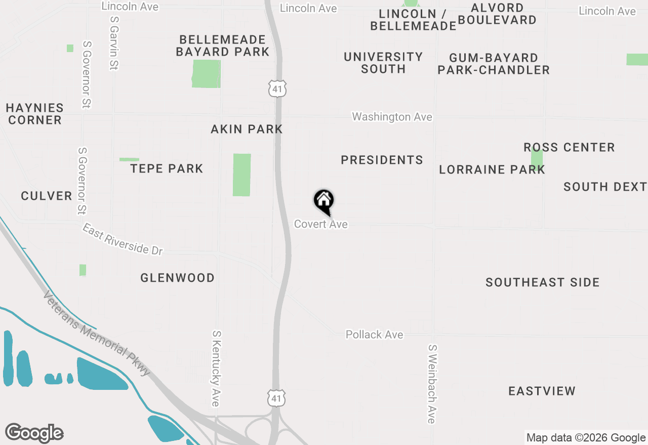 Map of 1565 Lodge Avenue, Evansville, IN 47714