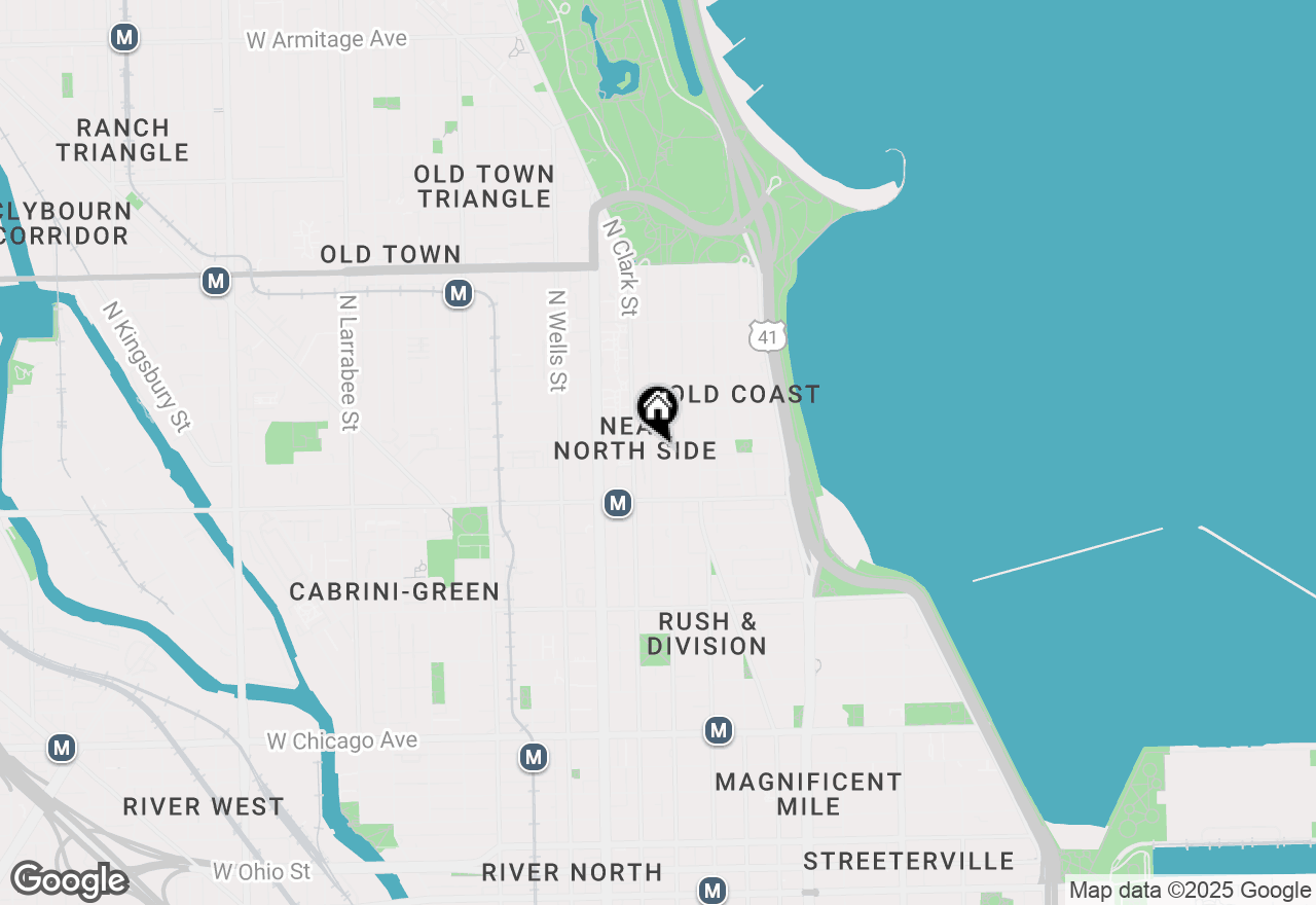 Map of 1250 N Dearborn Street #7C, Chicago, IL 60610