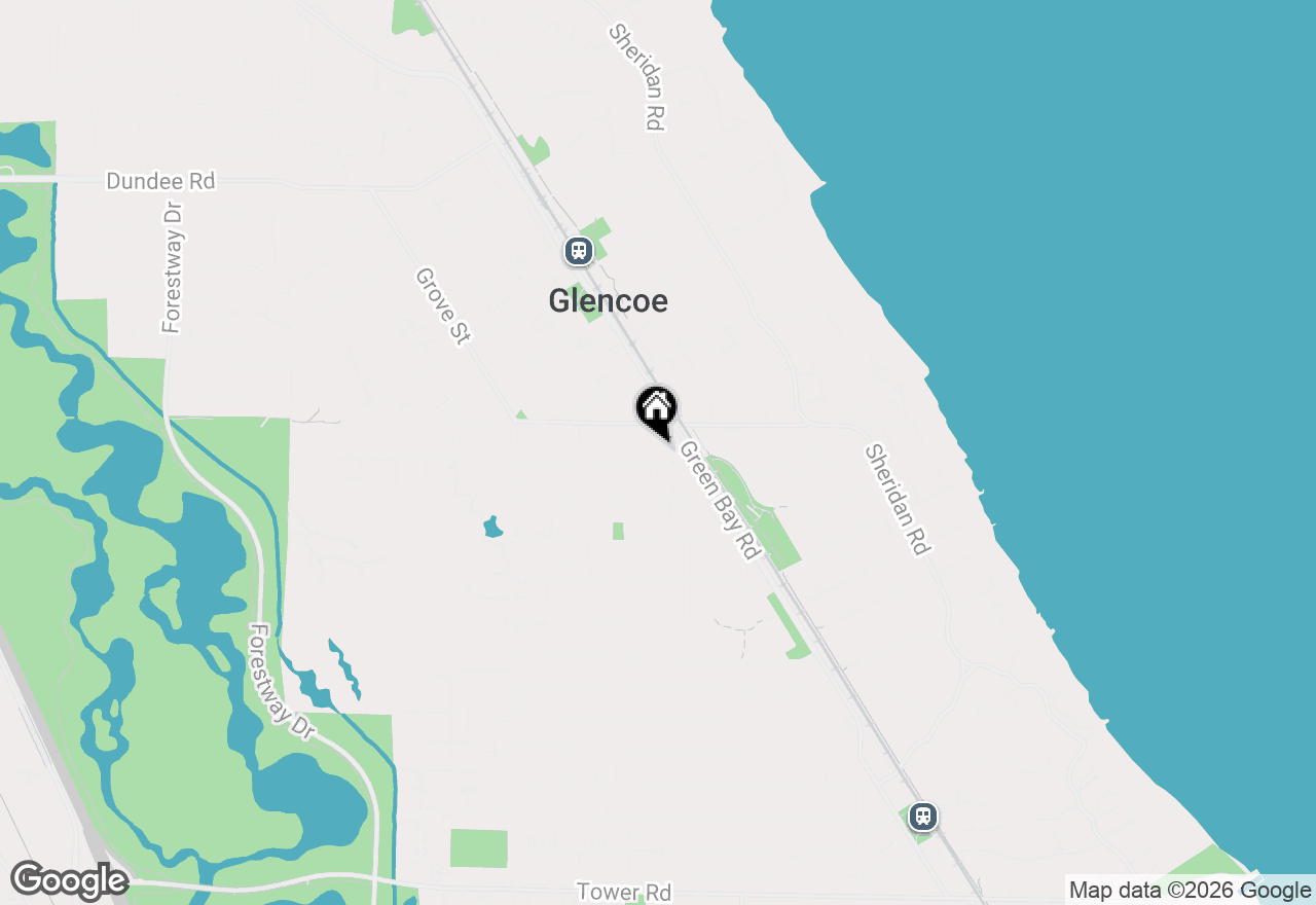 Map of 343 Washington Avenue, Glencoe, IL 60022