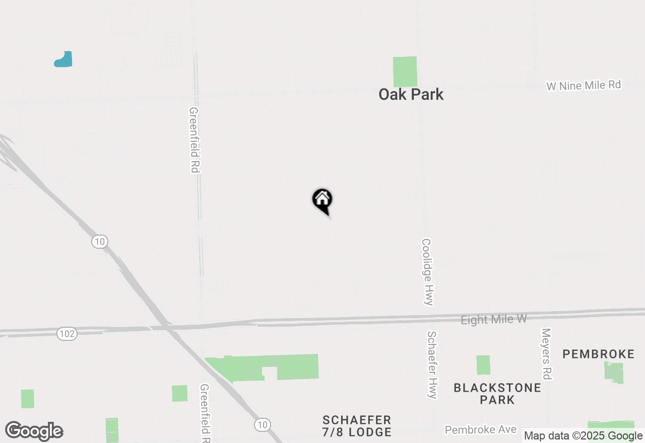 Map of 21340 Kenosha Street, Oak Park, MI 48237