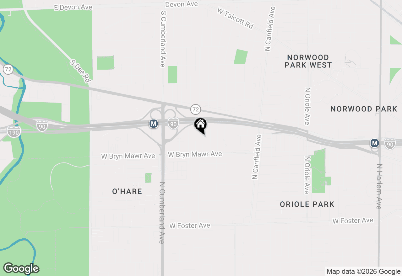 Map of 5654 N Manor Lane, Norwood Park, IL 60631