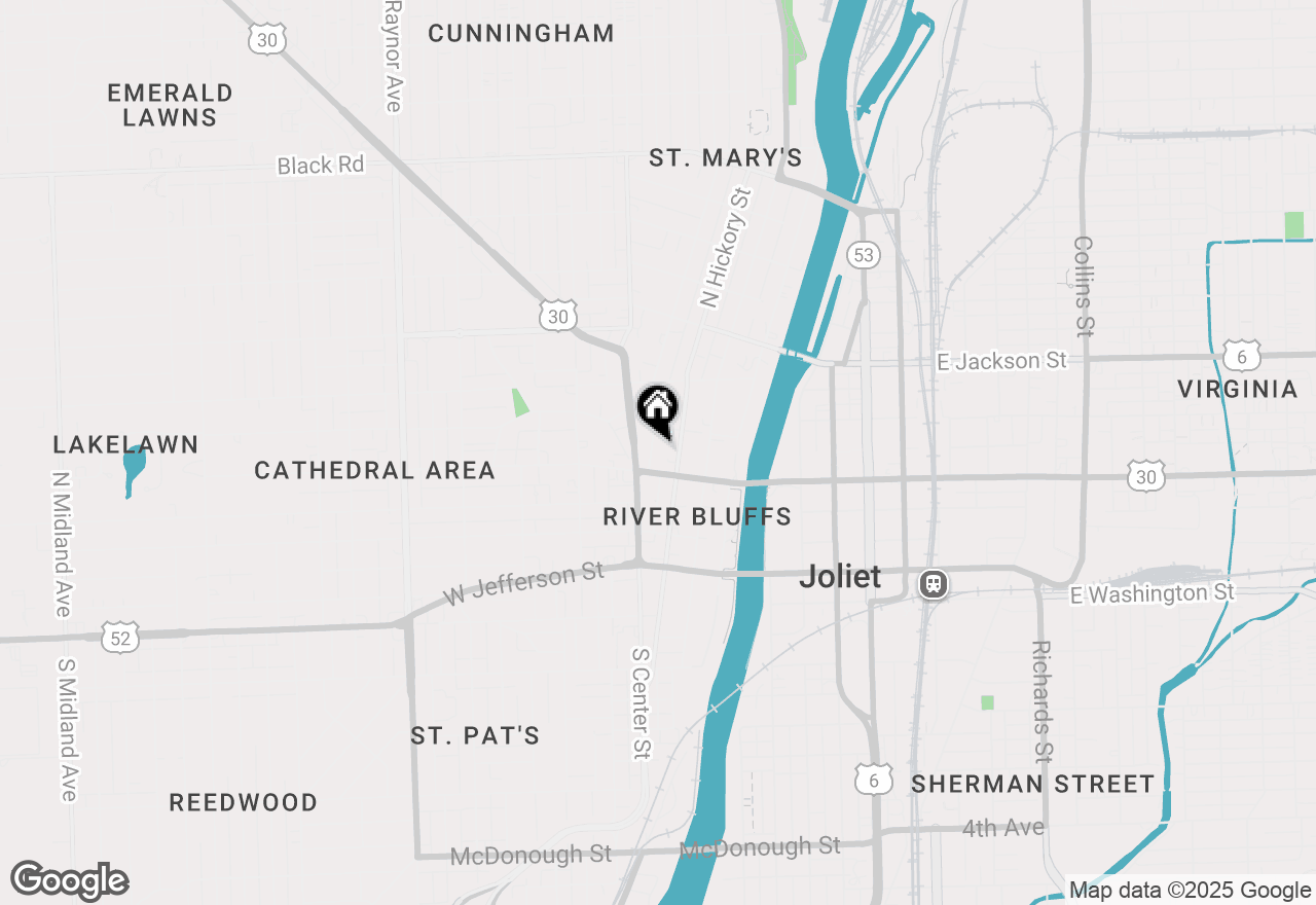 Map of 310 Pine Street, Joliet, IL 60435