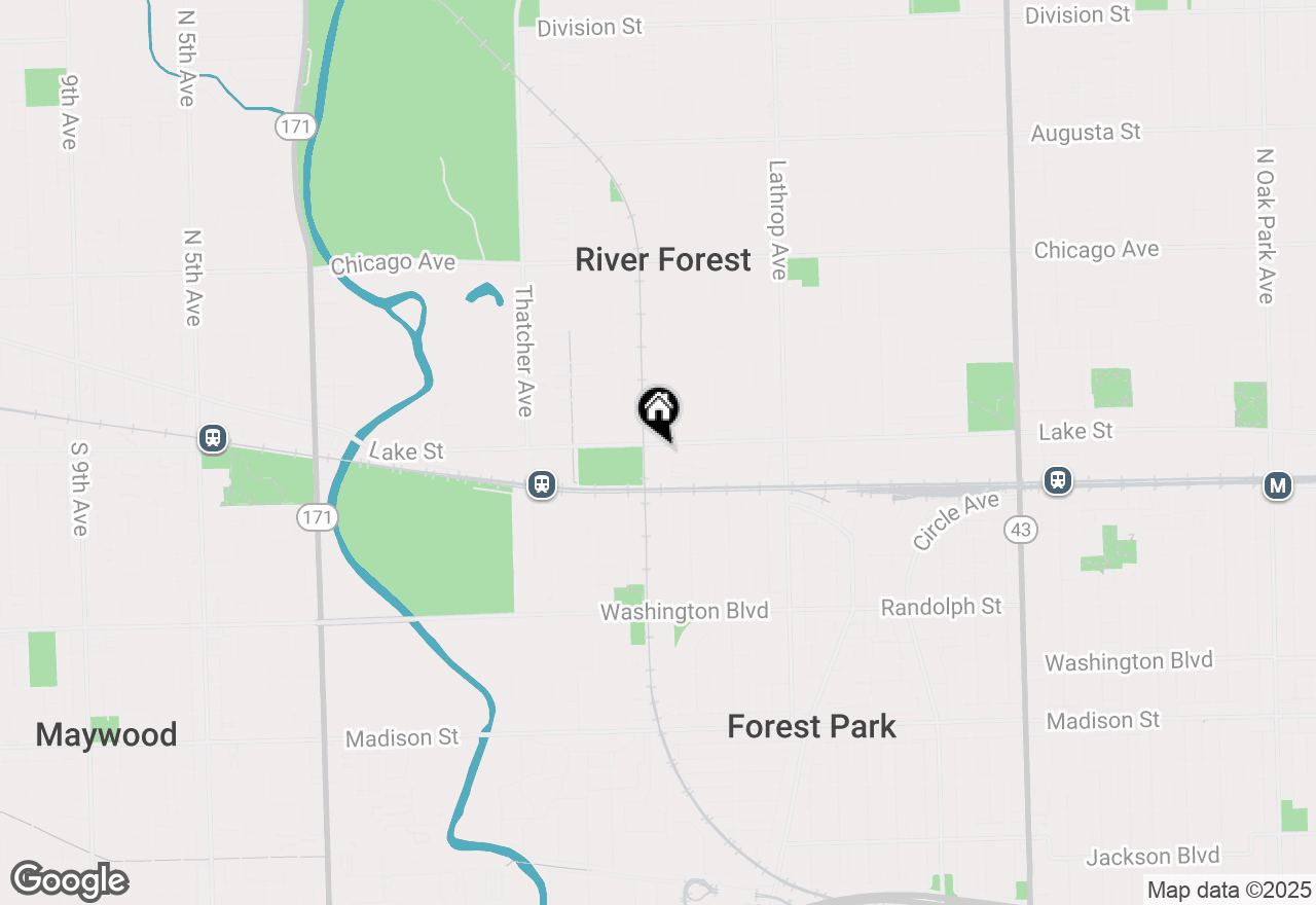 Map of 424 Park Avenue #604, River Forest, IL 60305