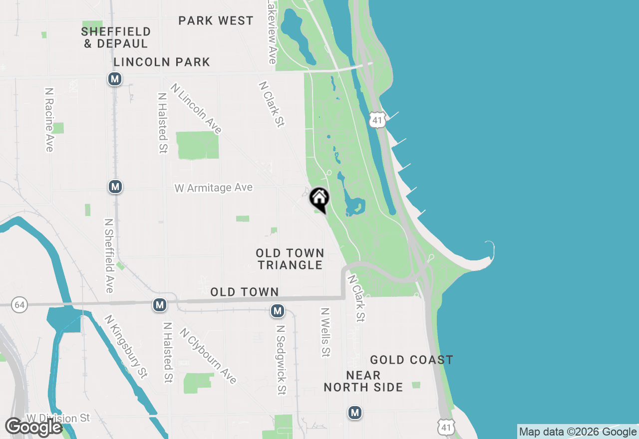 Map of 1850 N Clark Street #2909, Chicago, IL 60614