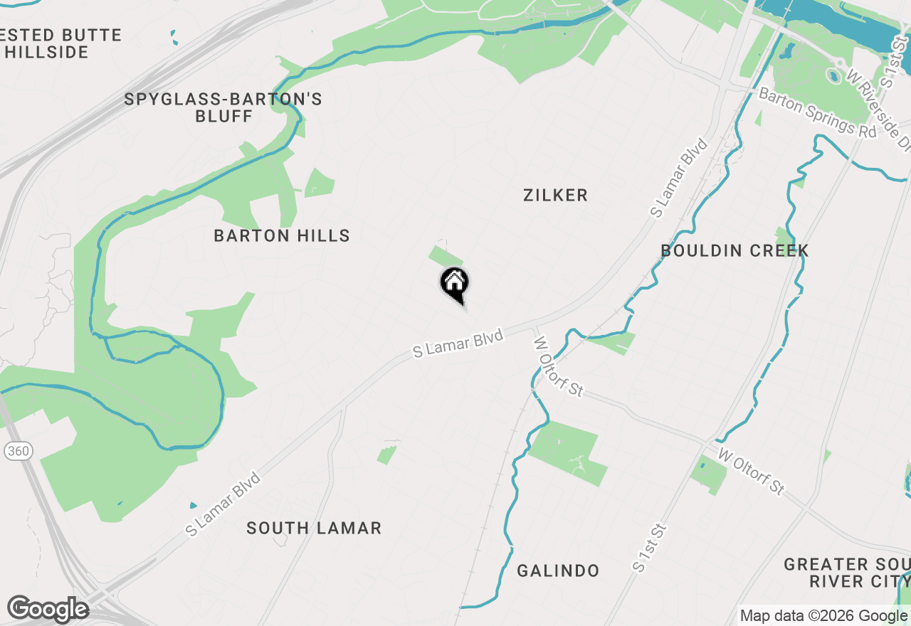 Map of 1903 Frazier Ave #B, Austin, TX 78704