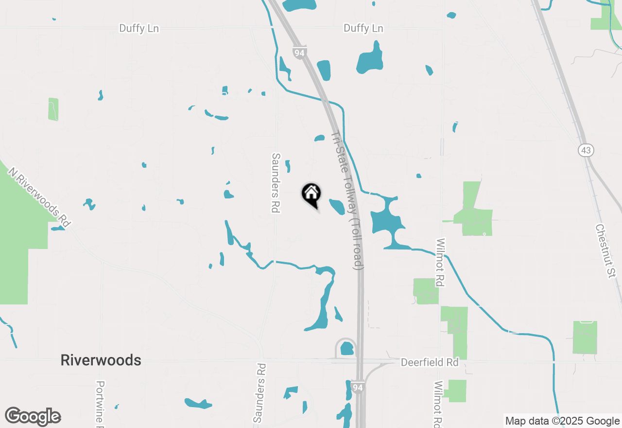 Map of 1360 Blackheath Lane, Riverwoods, IL 60015