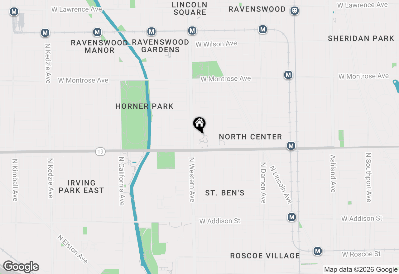Map of 2335 W Belle Plaine Avenue #306, Chicago, IL 60618
