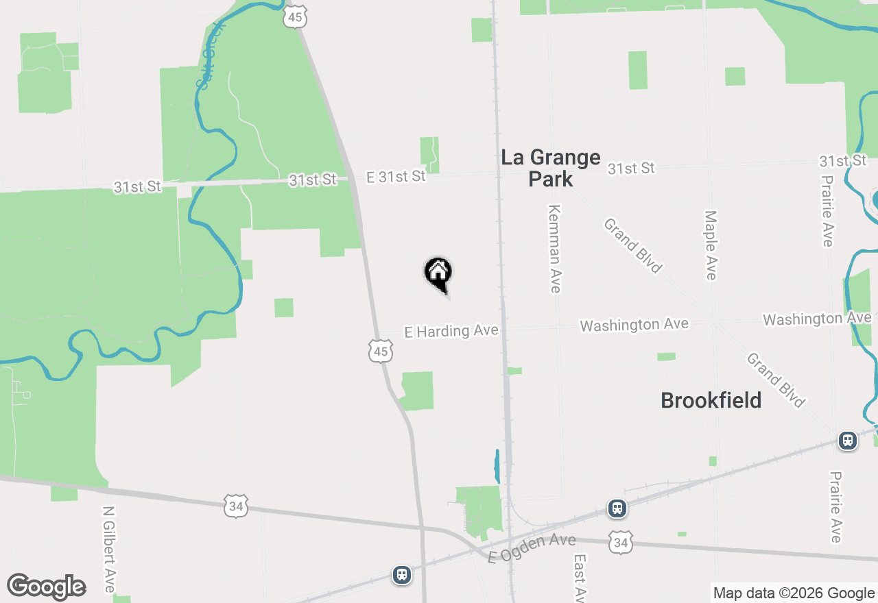 Map of 735 Sherwood Road, La Grange Park, IL 60526