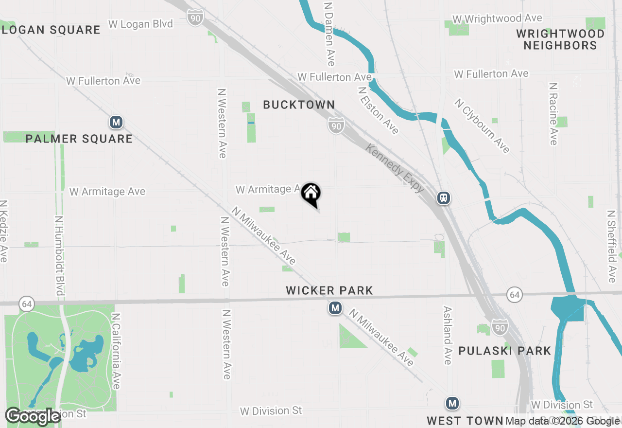 Map of 1879 N Hoyne Avenue, Chicago, IL 60647
