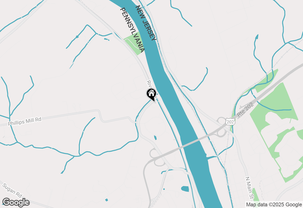 Map of 2590 River Road, New Hope, PA 18938