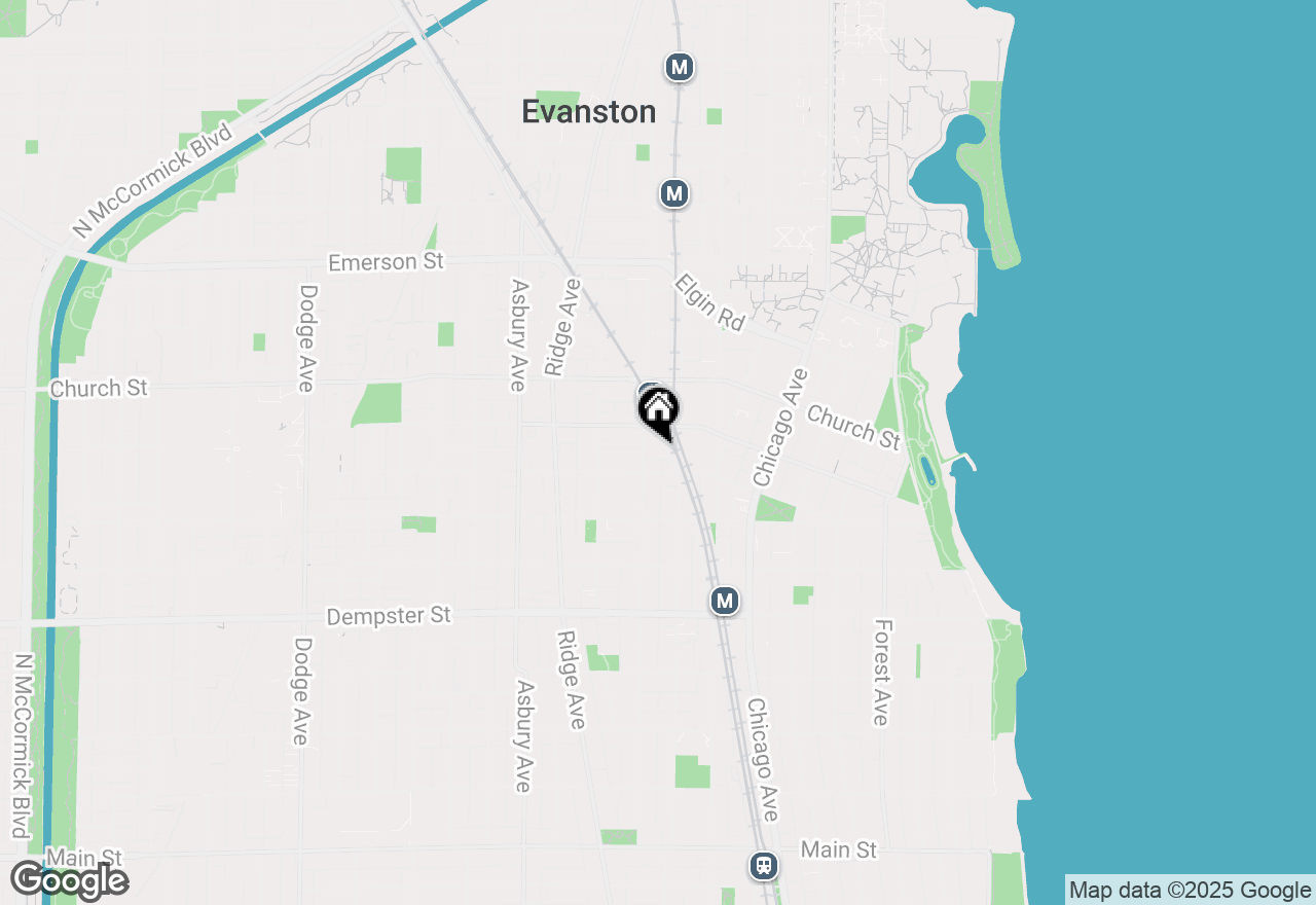 Map of 1570 Elmwood Avenue #1504, Evanston, IL 60201