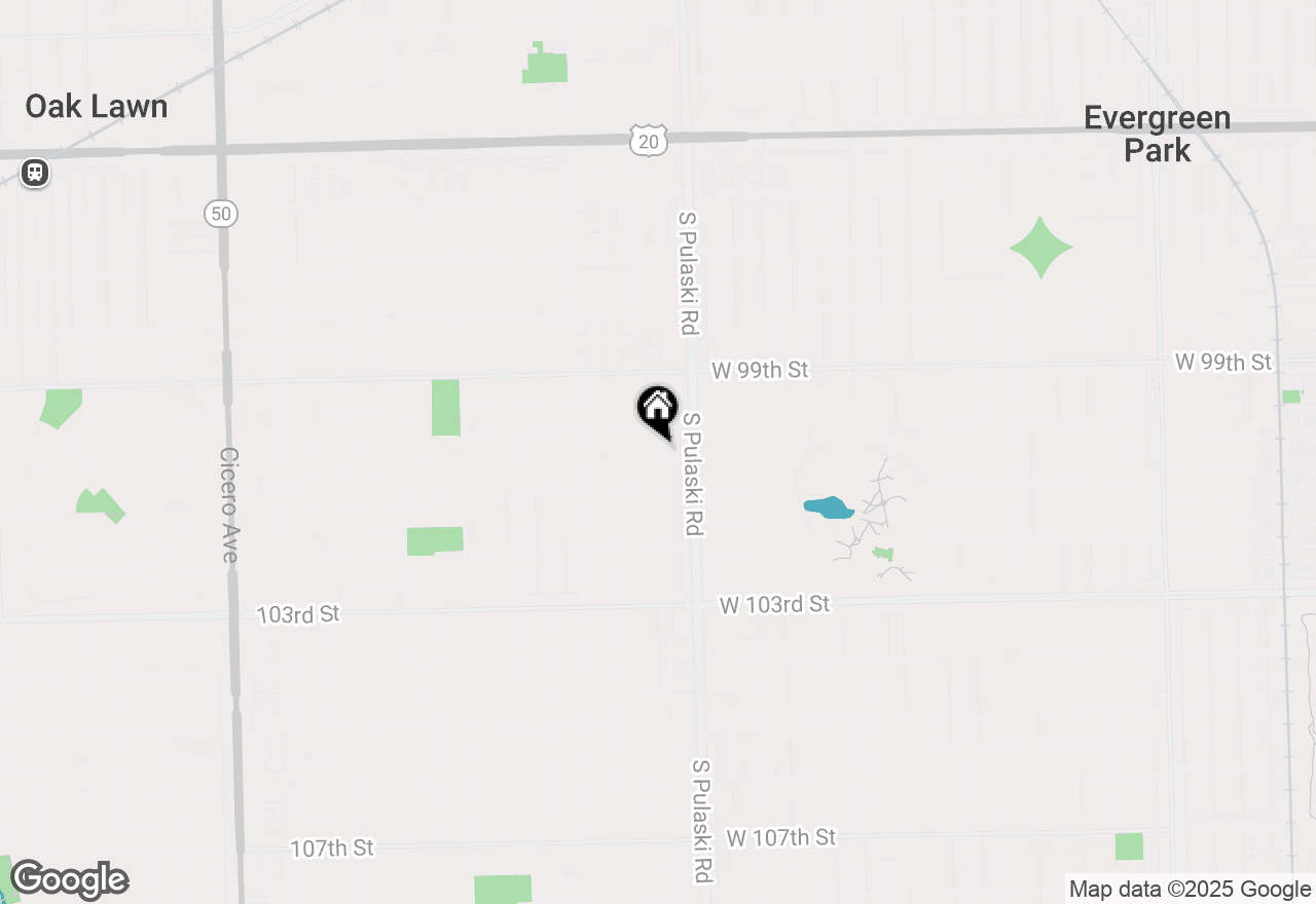 Map of 10012 S Komensky Avenue, Oak Lawn, IL 60453