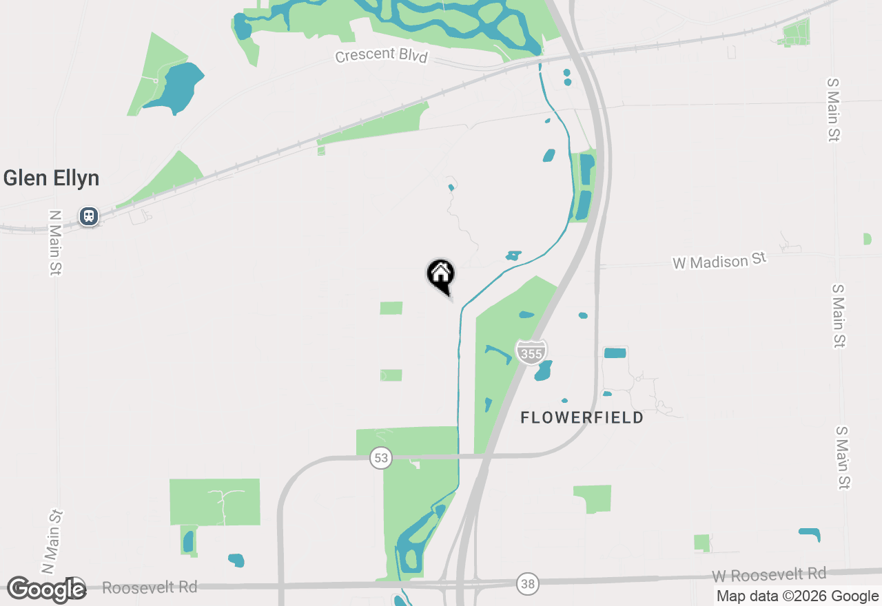 Map of 354 Indian Drive, Glen Ellyn, IL 60137