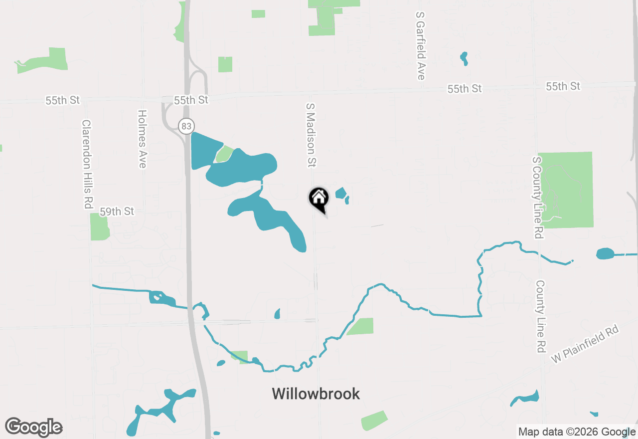 Map of 491 Old Surrey Lane #B, Hinsdale, IL 60521