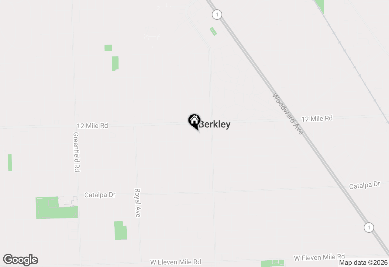Map of 3281 Cumberland Road, Berkley, MI 48072