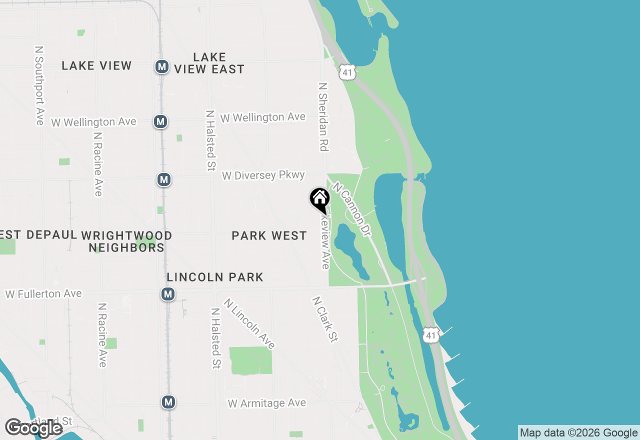 Map of 2608 N Lakeview Avenue #2D, Chicago, IL 60614