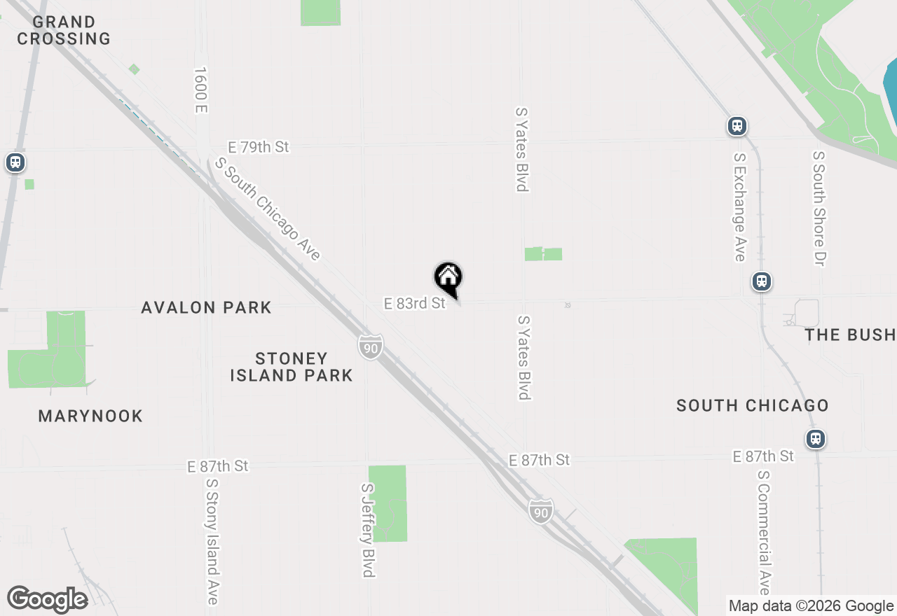 Map of 8305 S Paxton Avenue, Chicago, IL 60617