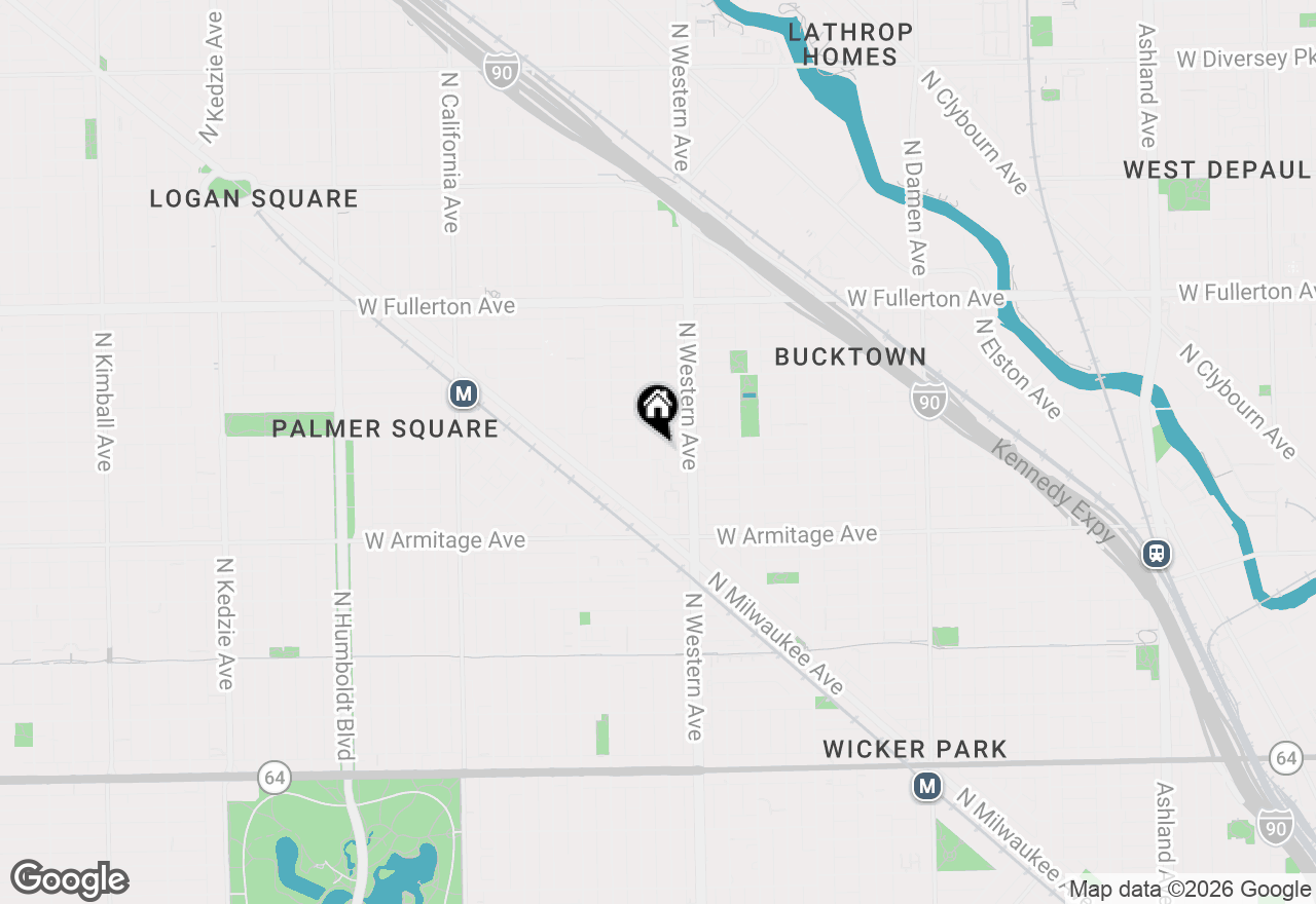 Map of 2109 N Campbell Street #1N, Chicago, IL 60647