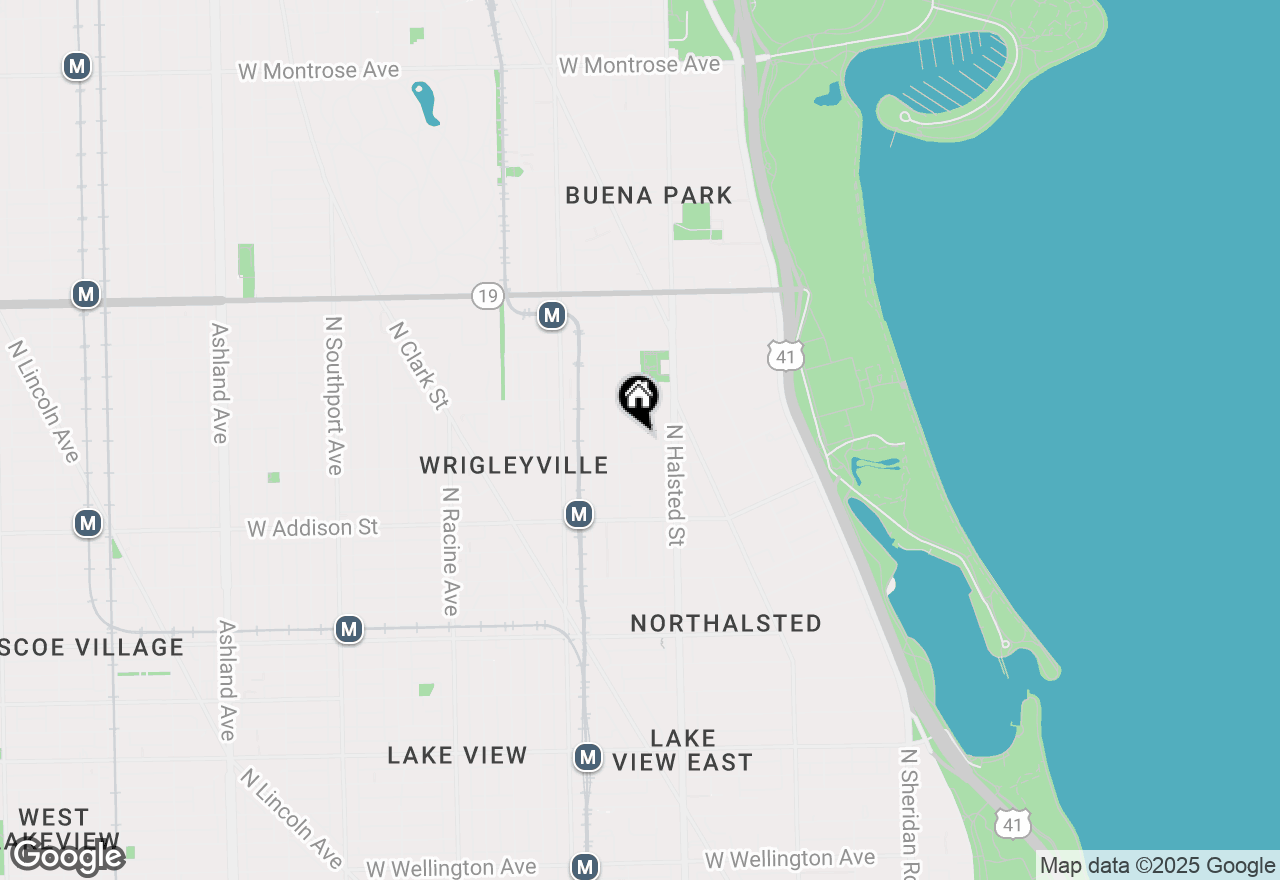 Map of 839 W Bradley Place #G, Chicago, IL 60613