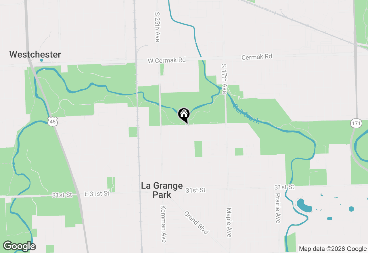 Map of 1544 Morgan Avenue, La Grange Park, IL 60526