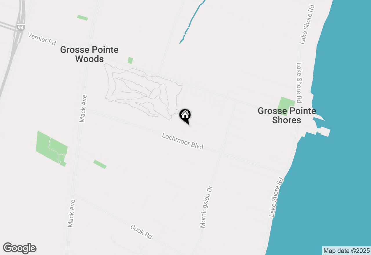 Map of 942 Sunningdale Drive, Grosse Pointe Woods, MI 48236