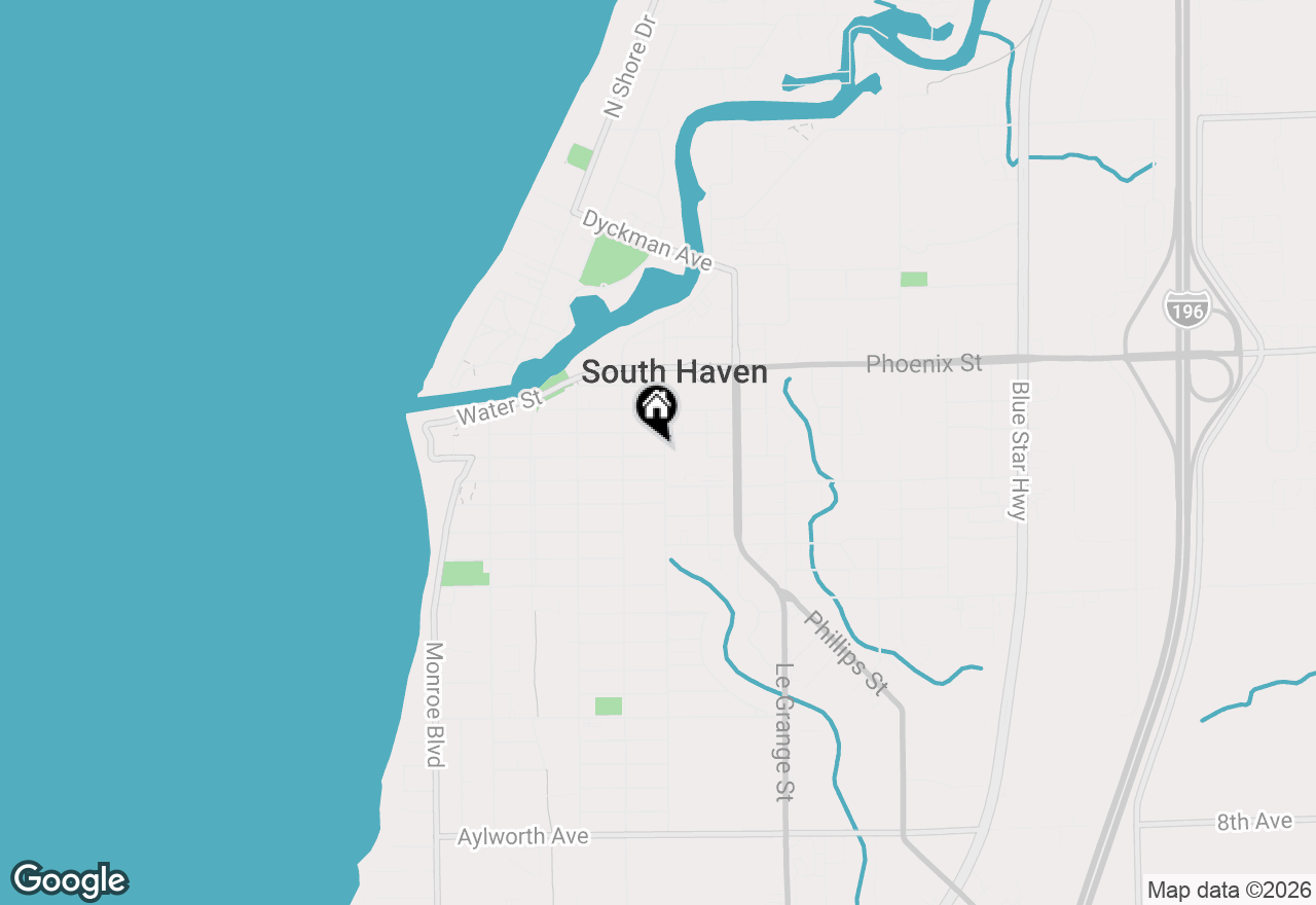Map of 416 Center Street, South Haven, MI 49090