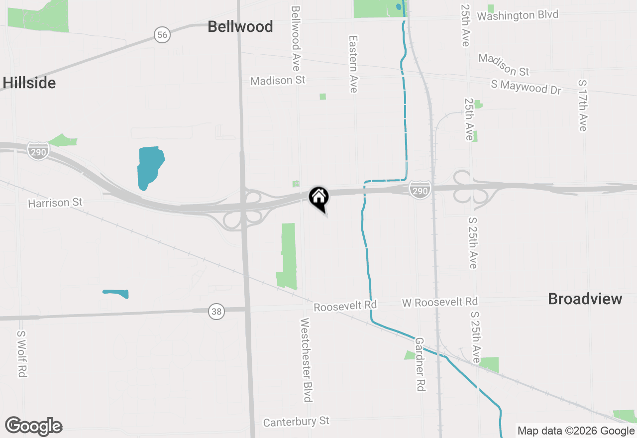 Map of 725 Hull Avenue, Westchester, IL 60154