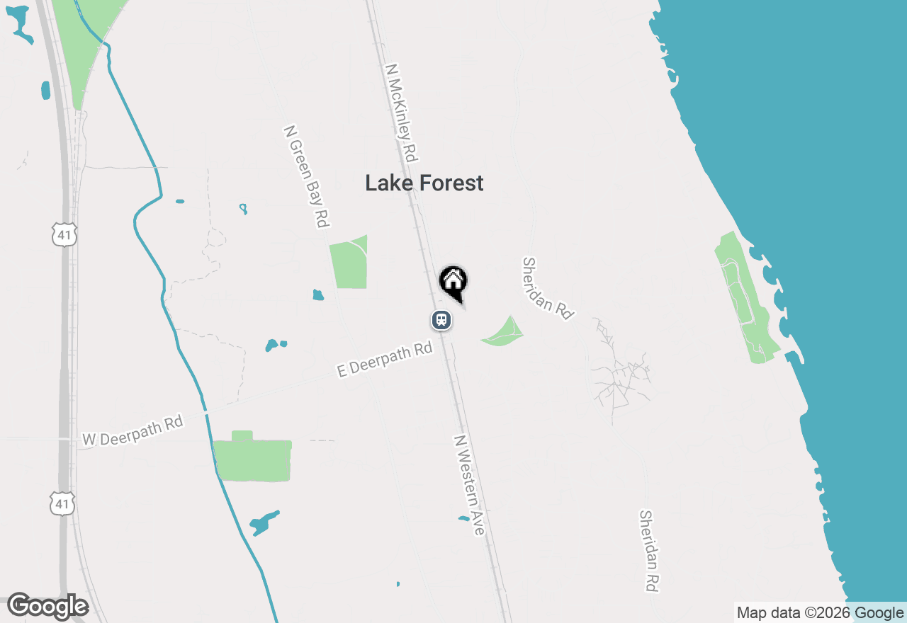 Map of 727 N Mckinley Road #100, Lake Forest, IL 60045