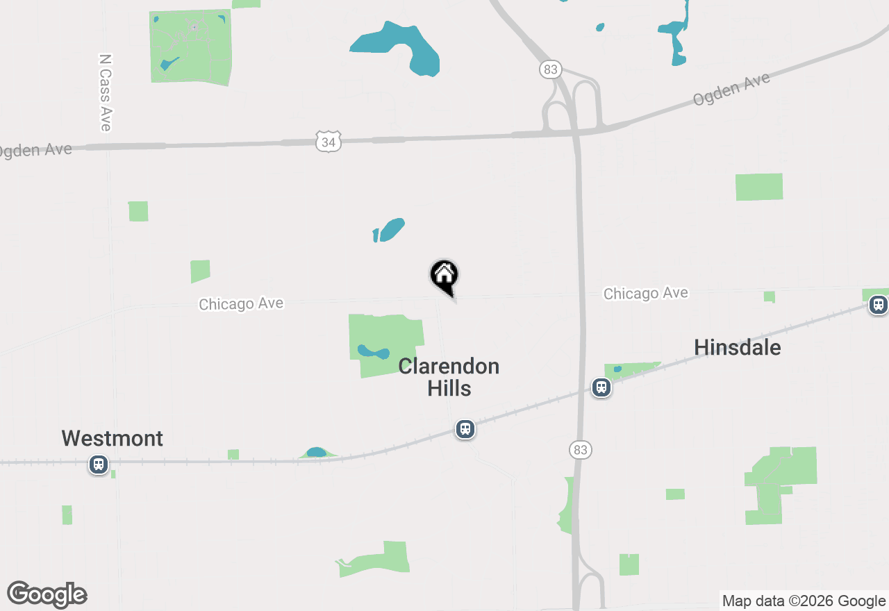 Map of 141 N Prospect Avenue, Clarendon Hills, IL 60514