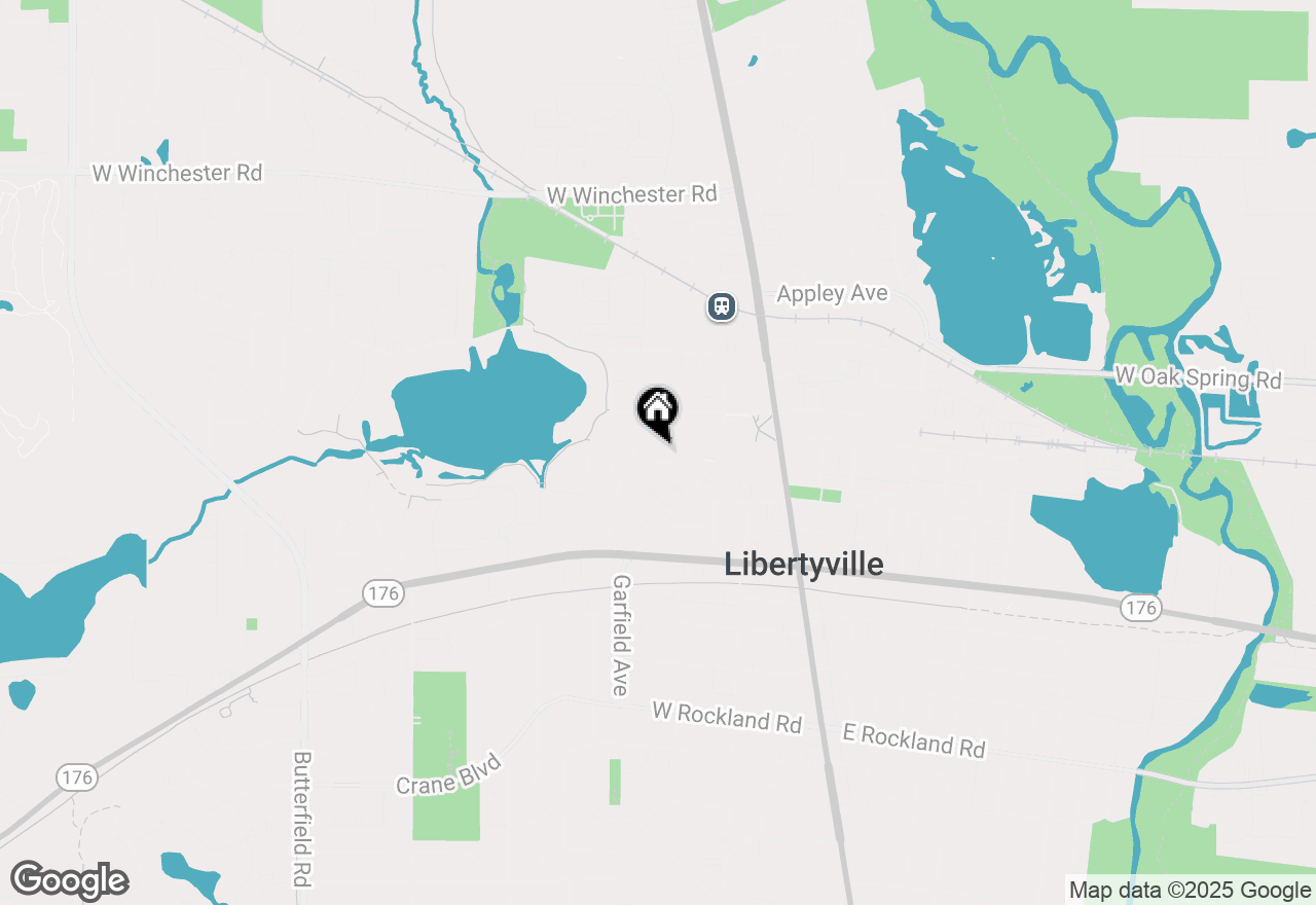 Map of 318 Elm Court, Libertyville, IL 60048