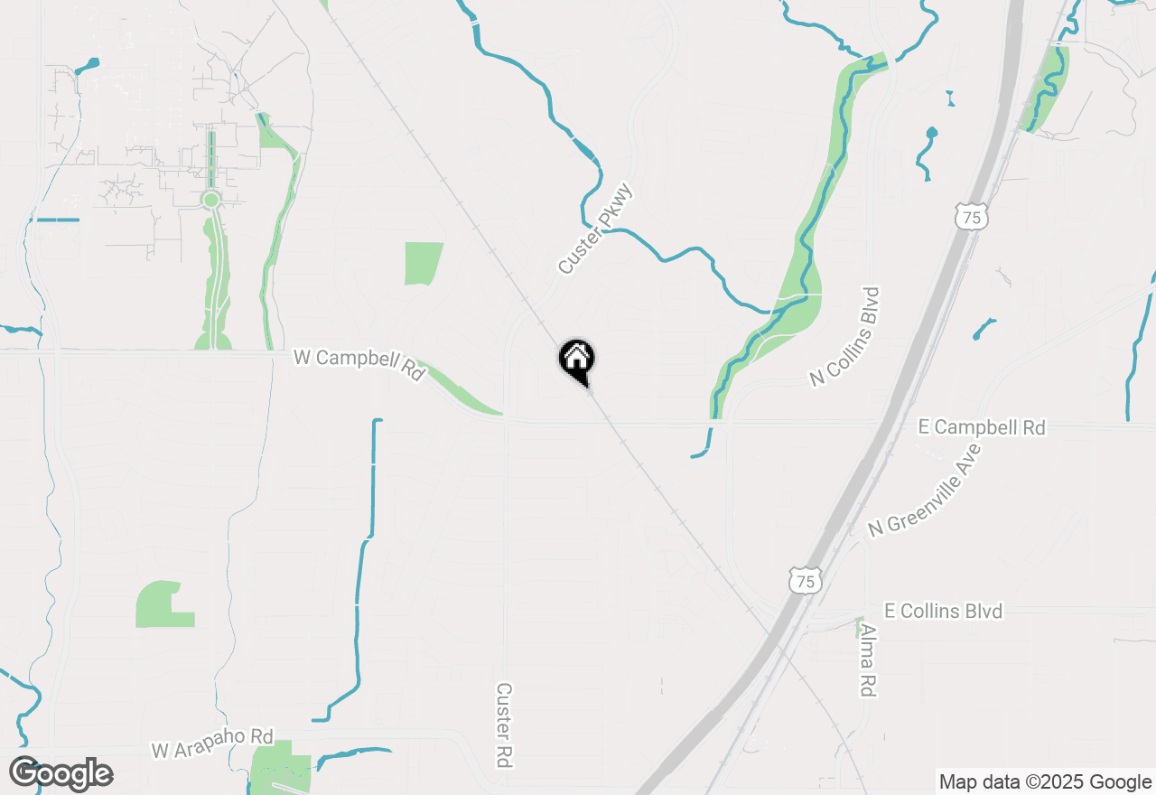 Map of 2008 Cap Rock Drive, Richardson, TX 75080