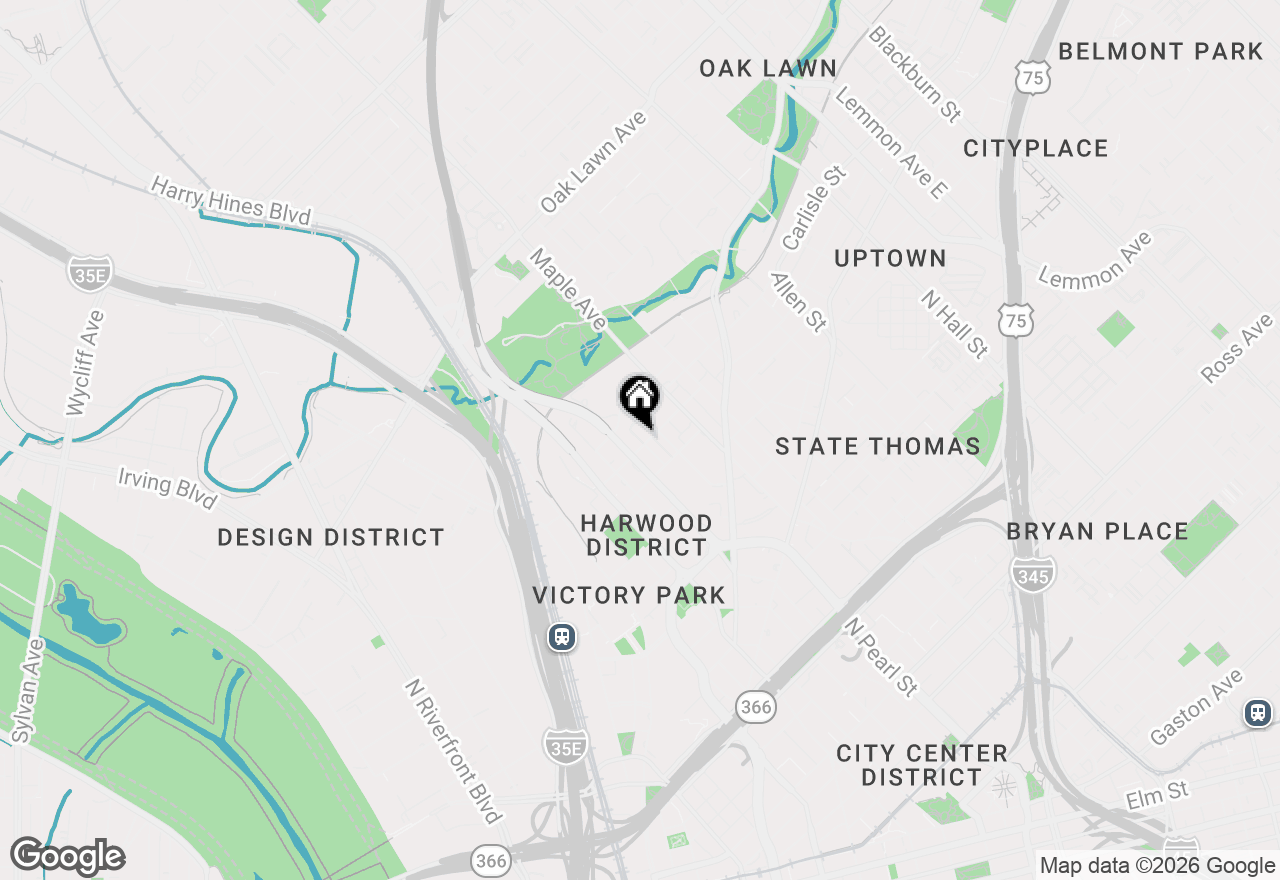 Map of 2201 Wolf Street #5206, Dallas, TX 75201