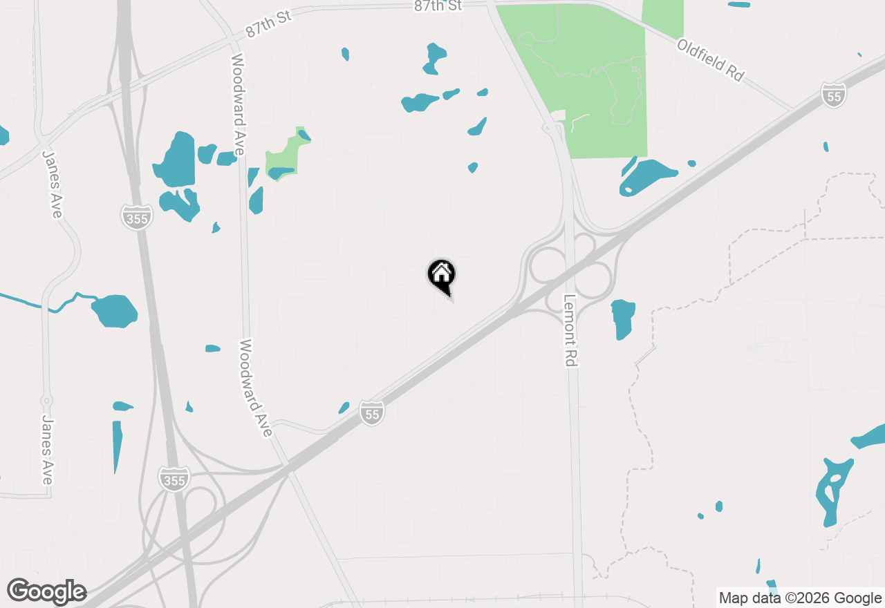 Map of 1172 Hillcrest Lane, Woodridge, IL 60517