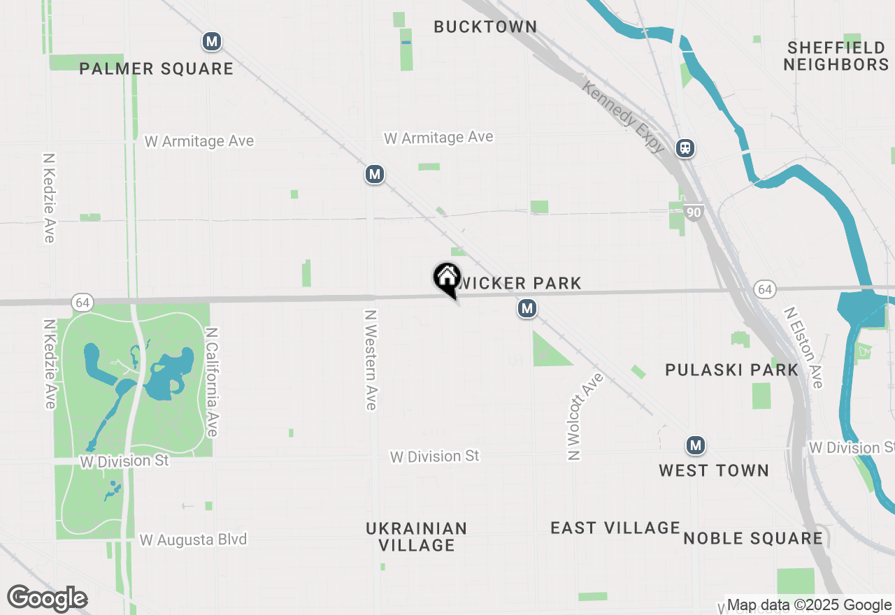 Map of 1542 N Leavitt Street, Chicago, IL 60622