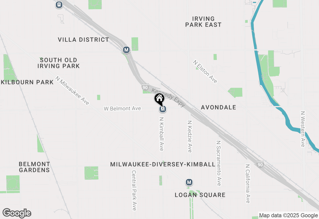 Map of 3405 W Belmont Avenue, Chicago, IL 60618