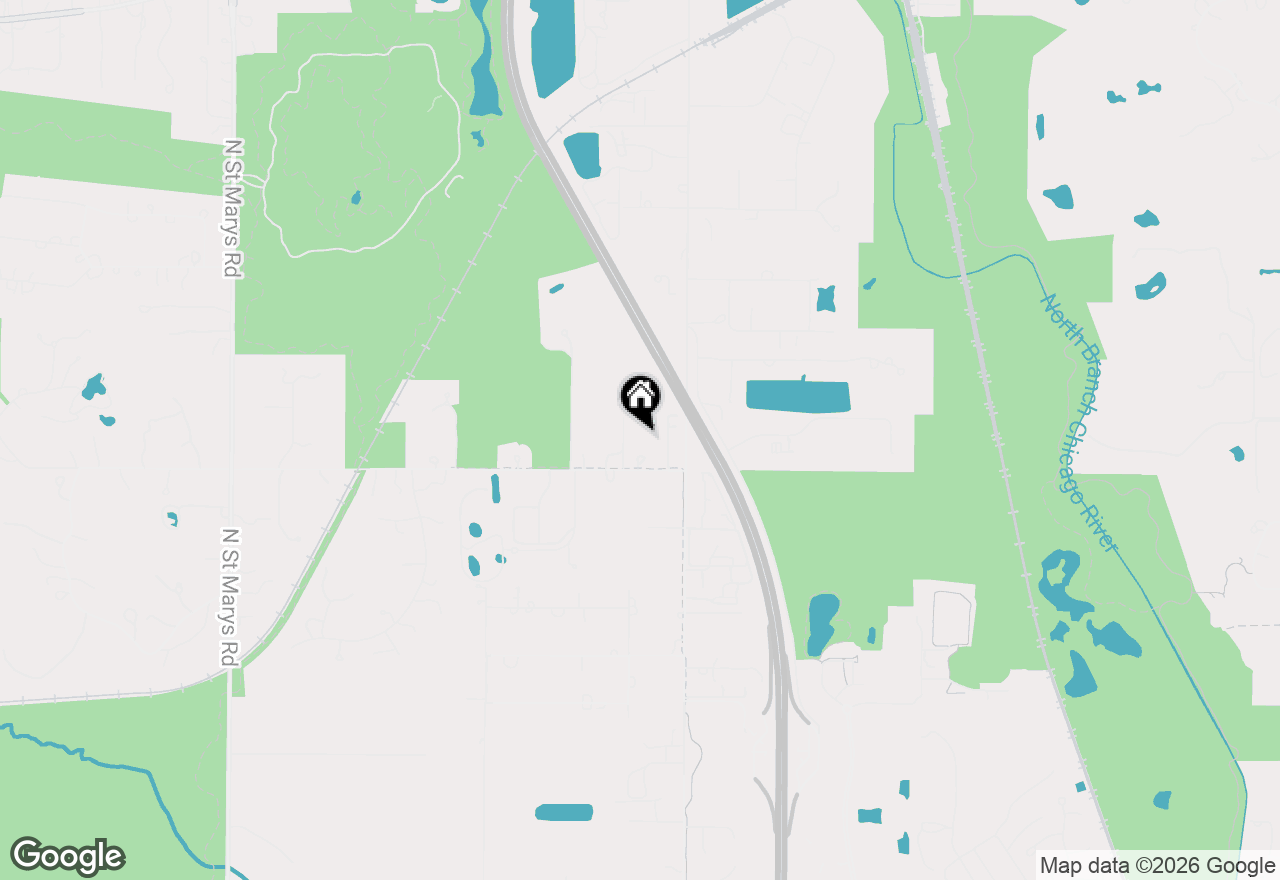 Map of 14080 W Old School Road, Mettawa, IL 60048